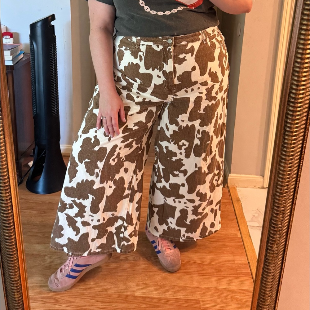 Cider Cow Print Jeans